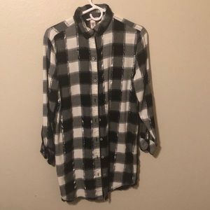 Lounge button down sleep shirt